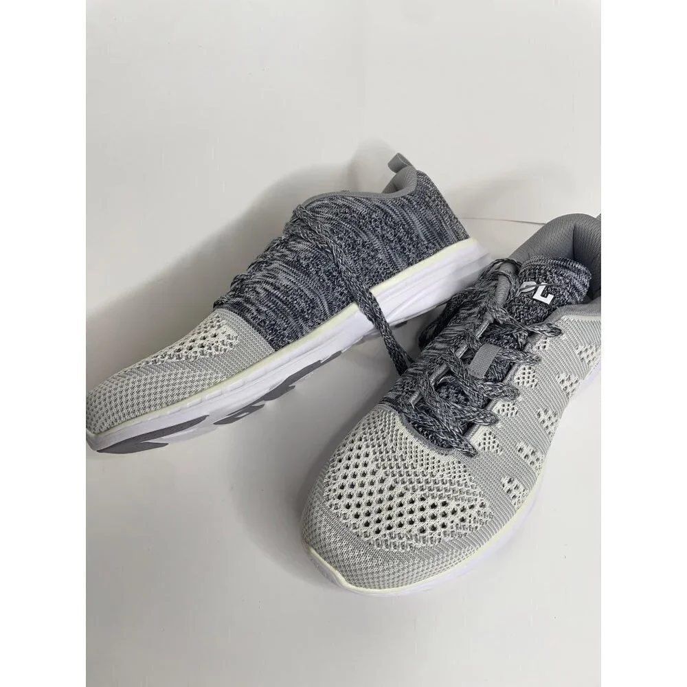 APL Techloom Pro Trainer Sneakers Pristine Heather Grey White Womens 10.5 42 New
